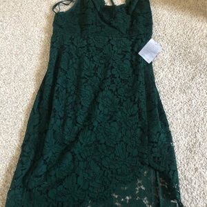 Lulus  forest green lace dress